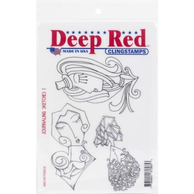 Deep Red Cling Stamps - Journaling Sketches